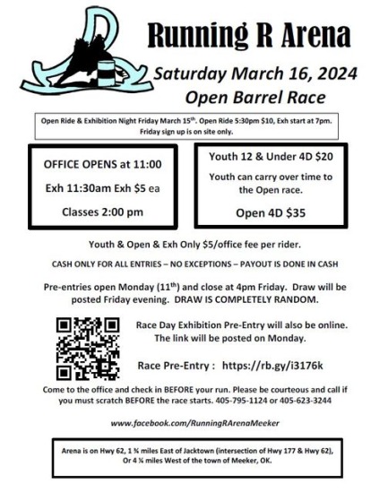 Running R Barrel Race March 16,2024