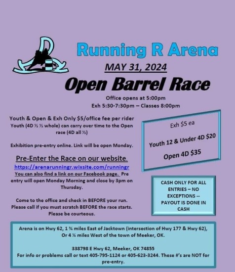 Running R Barrel Race May 31, 2024
