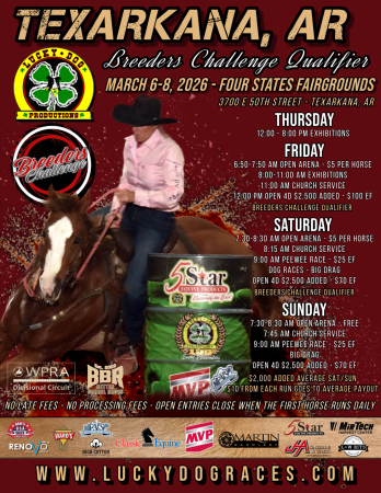 LUCKY DOG PRODUCTIONS March 6-8, 2026 Texarkana 